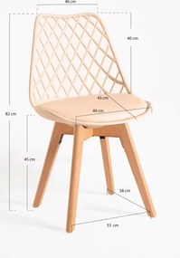 Zestaw 4 Krzese Mima