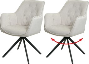 Krzesło do jadalni MCW-L80 (zestaw 2 sztuk),  kremowo-beżowy