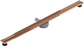 Mexen Flat 360° Slim odpływ liniowy obrotowy 140 cm, różowe złoto - 1641140