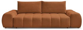 Sofa z tkaniny szenilowej w kolorze terakoty 278 cm Everest – Bobochic Paris