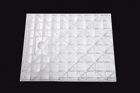 Brodzik prostokątny serii GT wykonany z SMC w kolorze czarnym