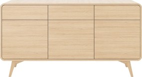 Komoda 3-drzwiowa z 3 szufladami - Naturalny - JALEMO
