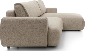 Nowoczesny narożnik rozkładany z pojemnikiem zimny beż L2-C10