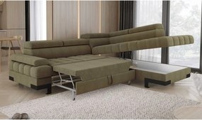 Narożnik SELVA L z funkcją spania i pojemnikiem Prawostronny w tkaninie AUSTIN 12 WERSAL