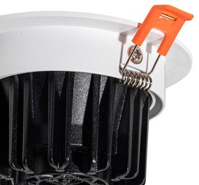 Wpuszczany reflektor biały 9,5 cm z LED 1300 lm ściemniany IP65 - Gaius Nowoczesny Oswietlenie wewnetrzne