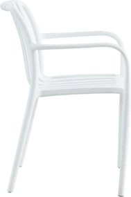 Krzesło ogrodowe 45,5 x 57 x 45/81 cm, białe