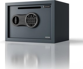Mały sejf wrzutowy na kod, elektroniczny, na utarg i koperty, 350x250x250 mm: PIERCE
