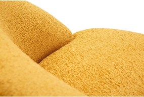 Musztardowy fotel z materiału bouclé Ginerva – Mauro Ferretti