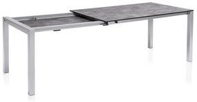 Stół ogrodowy rozkładany 150 / 210 x 95 cm Cubic srebrno-antracytowy KETTLER