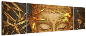 Obraz - Złoty Budda (170x50 cm)