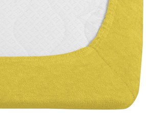PrzytulneMieszkanie.pl Prześcieradło frotte EXCLUSIVE żółte 200x220 cm