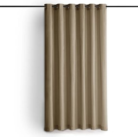 Beżowa aksamitna zasłona częściowo zaciemniająca (dimout) 140x250 cm Velto – Filumi