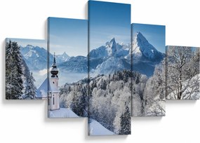 Obraz - Rzut oka na zimowy krajobraz (125x70 cm)