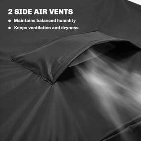 Outsunny Pokrywa na Meble Ogrodowe Zimowa Wodoodporna V-kształtna Ochrona UV 420D Oxford 216x216x78 cm Czarna | Aosom PL