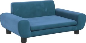 Niebieska sofa dla chłopca na nóżkach H8-W79