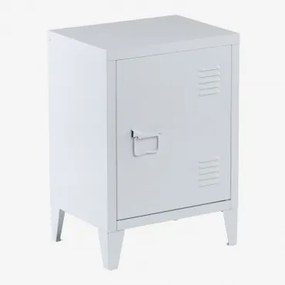 Stolik Pomocniczy Z Szafką Z Stali Pohpli Gardenia Biel - Sklum