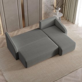 Masseno Narożnik MARELLO z funkcją spania i pojemnikiem na pościel Narozniki L, Rozkładana sofa - Szary, QUELLE 92