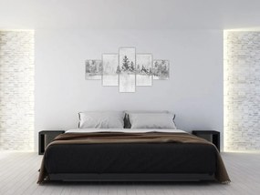 Obraz - Jeleń nad jeziorem (125x70 cm)