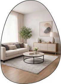 Dekoracyjne lustro wiszące ASYM, 75 x 55 cm