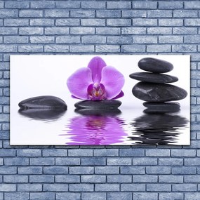 Obraz na płótnie Kwiatowe Odbicie w Lustrze Wody