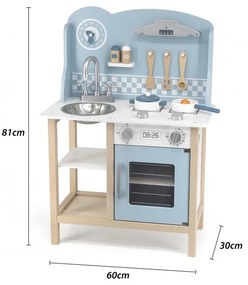 Viga polarb drewniana kuchnia z akcesoriami silver - blue