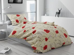 PrzytulneMieszkanie.pl PrzytulneMieszkanie.pl Pościel z kory Czerwone Maki Rozmiar pościeli: 70 x 90 cm | 140 x 220 cm