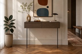 Konsola Dunari 100 cm z szufladami i metalowymi nogami - dąb dunin