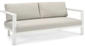 Kremowa aluminiowa sofa ogrodowa Cubic – Diphano