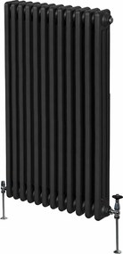 Tradycyjny grzejnik 3-kolumnowy - 1500 x 562 mm - czarny