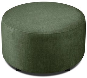 Zielony aksamitny puf Mazzini Sofas Debbie, ø 68 cm