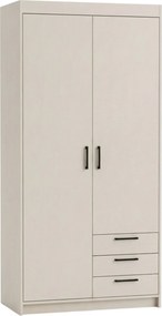 Kaszmirowa szafa dwudrzwiowa z 3 szufladami Z0-A84