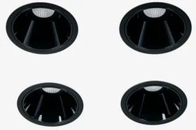 Zestaw 4 Szt. – Oprawy Led Trimless Ø7 Cm Z Aluminium, Z Funkcją Stopniowego Włączania I Wyłączania Luisiana Biała Ciepła 2700 K & Czarna & 6 W & 23º