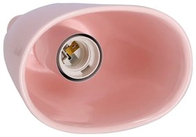 Różowa lampa wisząca z ceramicznym kloszem Sewilla – Candellux Lighting