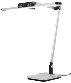 Srebrna regulowana lampka kreślarska biurkowa LED - 3X A682 H5-A07