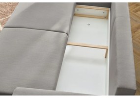 Jasnoszara sofa rozkładana Envy – Bobochic Paris