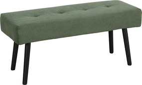 HOMCOM Ławka Polsterbank z Sztruksu, Ławka z Metalowymi Nogami, Ławka do Przedpokoju 100 x 36 x 45 cm Zielony