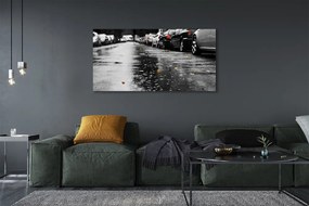 Zdjęcie na płótnie Samochód na Jesiennej Drodze