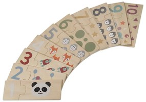 Drewniane puzzle (liczba elementów 20) Numbers – Kindsgut