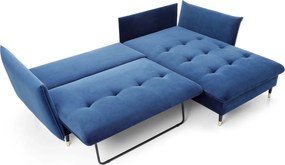 Granatowy narożnik pikowany rozkładany E4-R91