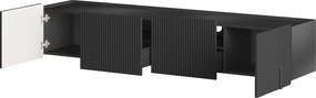 Szafka RTV wisząca Malmi 200 cm - czarny mat / czarny