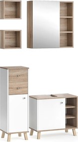 Zestaw mebli łazienkowych biały 62x32x54 senyo