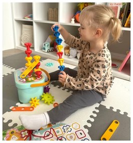 Woopie green konstrukcyjny box motoryczny montessori 12w1 fsc