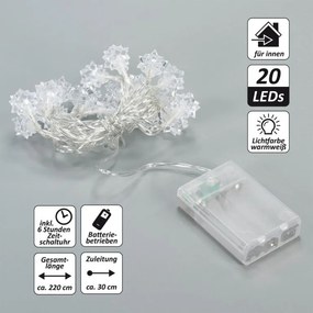 Zestaw oświetleniowy - Gwiazdy, 20 LED, ciepła biel, 3 szt