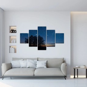 Obraz drzew w nocy (125x70 cm)