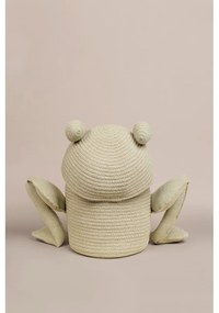 Jasnozielony tekstylny dziecięcy kosz na zabawki ø 23x35 cm Fred the Frog – Lorena Canals