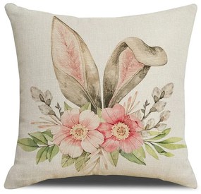 Lniana poszewka na poduszkę FLOPINA 45x45 cm, kremowa