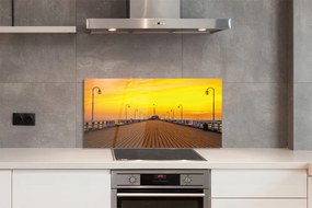 Panel Szklany Zachód Słońca nad Molo