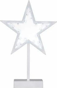Świąteczna dekoracja - gwiazda na stojaku, 38 cm,20 LED