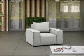 Fotel ogrodowy SONNE, tkanina Artykuł, Jasnoszary