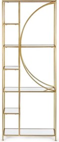 Stalowy regał w kolorze złota 66x176x25,5 cm Elenor – Bizzotto